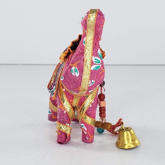 Pink Elephant Lucky Trunk Up Decorative Bell - Picture 3 of 7
